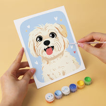 Cargar imagen en el visor de la galería, Mini Serie Pintar por Números 15x20cm (6 piezas) - Retratos de perros