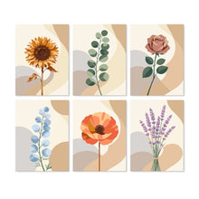 Cargar imagen en el visor de la galería, Mini Serie Pintar por Números 15x20cm (6 piezas) - Estudio botánico Figured'Art