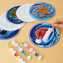 Cargar imagen en el visor de la galería, Mini Serie Pintar por Números - discos de Ø20cm (6 piezas) - Maravillas invernales