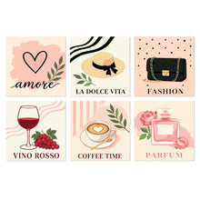 Cargar imagen en el visor de la galería, Mini Serie Pintar por Números 20x20cm (6 piezas) - La Vie en Rose Figured'Art