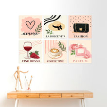 Cargar imagen en el visor de la galería, Mini Serie Pintar por Números 20x20cm (6 piezas) - La Vie en Rose