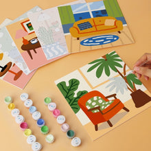 Cargar imagen en el visor de la galería, Mini Serie Pintar por Números 20x20cm (6 piezas) - Habitaciones encantadoras
