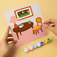 Cargar imagen en el visor de la galería, Mini Serie Pintar por Números 20x20cm (6 piezas) - Habitaciones encantadoras