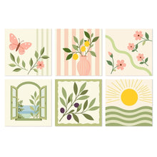 Cargar imagen en el visor de la galería, Mini Serie Pintar por Números 20x20cm (6 piezas) - Susurros del jardín Figured'Art