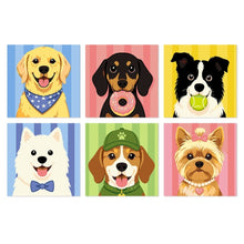 Cargar imagen en el visor de la galería, Mini Serie Pintar por Números 20x20cm (6 piezas) - Amigos simpáticos Figured'Art