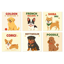 Cargar imagen en el visor de la galería, Mini Serie Pintar por Números 20x20cm (6 piezas) - Clásicos caninos Figured'Art