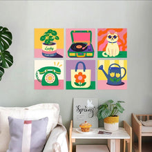 Cargar imagen en el visor de la galería, Mini Serie Pintar por Números 20x20cm (6 piezas) - Encanto de los sesenta