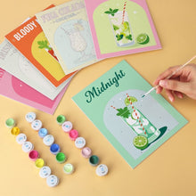 Cargar imagen en el visor de la galería, Mini Serie Pintar por Números 15x20cm (6 piezas) - Estampados de Happy Hour