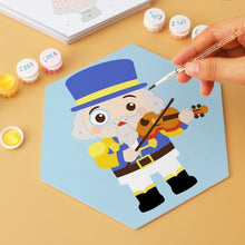 Cargar imagen en el visor de la galería, Mini Serie Pintar por Números - Hexágonos (6 piezas) - Pequeños personajes alegres