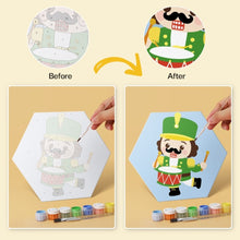Cargar imagen en el visor de la galería, Mini Serie Pintar por Números - Hexágonos (6 piezas) - Pequeños personajes alegres