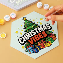 Cargar imagen en el visor de la galería, Mini Serie Pintar por Números - Hexágonos (6 piezas) - Ambiente navideño