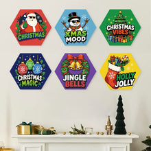Cargar imagen en el visor de la galería, Mini Serie Pintar por Números - Hexágonos (6 piezas) - Ambiente navideño