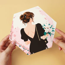 Cargar imagen en el visor de la galería, Mini Serie Pintar por Números - Hexágonos (6 piezas) - Mujer junto al mar