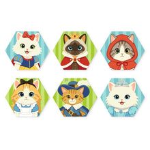 Cargar imagen en el visor de la galería, Mini Serie Pintar por Números - Hexágonos (6 piezas) - Amigos gatos disfrazados Figured'Art