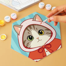 Cargar imagen en el visor de la galería, Mini Serie Pintar por Números - Hexágonos (6 piezas) - Amigos gatos disfrazados