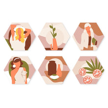 Cargar imagen en el visor de la galería, Mini Serie Pintar por Números - Hexágonos (6 piezas) - Musa de terracota Figured'Art