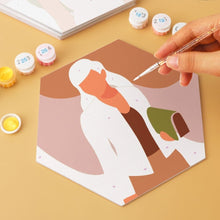 Cargar imagen en el visor de la galería, Mini Serie Pintar por Números - Hexágonos (6 piezas) - Musa de terracota