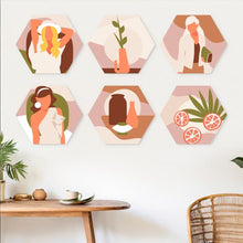 Cargar imagen en el visor de la galería, Mini Serie Pintar por Números - Hexágonos (6 piezas) - Musa de terracota