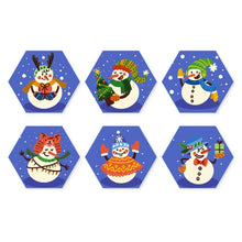 Cargar imagen en el visor de la galería, Mini Serie Pintar por Números - Hexágonos (6 piezas) - Amigos escarchados Figured'Art