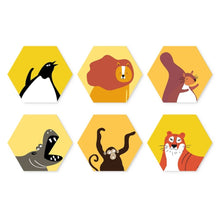 Cargar imagen en el visor de la galería, Mini Serie Pintar por Números - Hexágonos (6 piezas) - Formas de animales salvajes Figured'Art