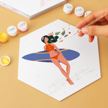 Cargar imagen en el visor de la galería, Mini Serie Pintar por Números - Hexágonos (6 piezas) - Naturaleza y gracia