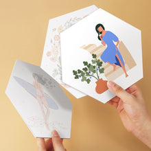 Cargar imagen en el visor de la galería, Mini Serie Pintar por Números - Hexágonos (6 piezas) - Naturaleza y gracia
