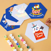 Cargar imagen en el visor de la galería, Mini Serie Pintar por Números - Hexágonos (6 piezas) - Ho Ho Navidad