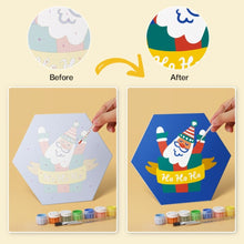 Cargar imagen en el visor de la galería, Mini Serie Pintar por Números - Hexágonos (6 piezas) - Ho Ho Navidad