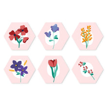 Cargar imagen en el visor de la galería, Mini Serie Pintar por Números - Hexágonos (6 piezas) - Pétalos delicados Figured'Art