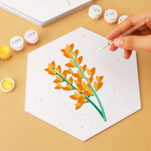 Cargar imagen en el visor de la galería, Mini Serie Pintar por Números - Hexágonos (6 piezas) - Pétalos delicados