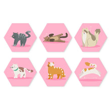 Cargar imagen en el visor de la galería, Mini Serie Pintar por Números - Hexágonos (6 piezas) - Animales en rosa Figured'Art