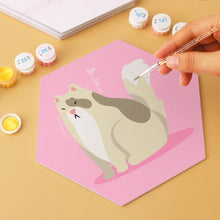 Cargar imagen en el visor de la galería, Mini Serie Pintar por Números - Hexágonos (6 piezas) - Animales en rosa
