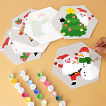 Cargar imagen en el visor de la galería, Mini Serie Pintar por Números - Hexágonos (6 piezas) - Santa Claus y sus amigos