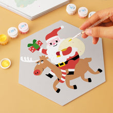 Cargar imagen en el visor de la galería, Mini Serie Pintar por Números - Hexágonos (6 piezas) - Santa Claus y sus amigos