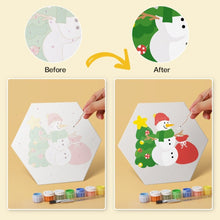 Cargar imagen en el visor de la galería, Mini Serie Pintar por Números - Hexágonos (6 piezas) - Santa Claus y sus amigos