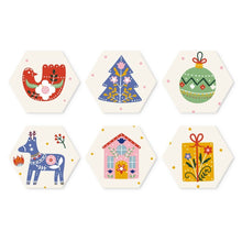 Cargar imagen en el visor de la galería, Mini Serie Pintar por Números - Hexágonos (6 piezas) - Set festivo Figured'Art