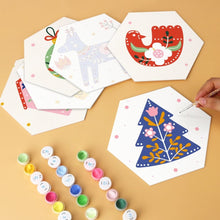 Cargar imagen en el visor de la galería, Mini Serie Pintar por Números - Hexágonos (6 piezas) - Set festivo