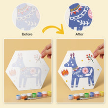 Cargar imagen en el visor de la galería, Mini Serie Pintar por Números - Hexágonos (6 piezas) - Set festivo
