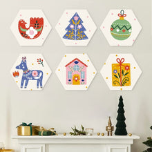 Cargar imagen en el visor de la galería, Mini Serie Pintar por Números - Hexágonos (6 piezas) - Set festivo