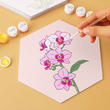 Cargar imagen en el visor de la galería, Mini Serie Pintar por Números - Hexágonos (6 piezas) - Set de flores