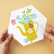 Cargar imagen en el visor de la galería, Mini Serie Pintar por Números - Hexágonos (6 piezas) - Flores de regadera 2