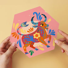 Cargar imagen en el visor de la galería, Mini Serie Pintar por Números - Hexágonos (6 piezas) - Set de animales bohemios