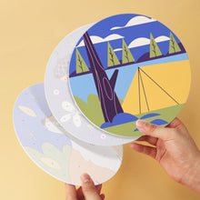 Cargar imagen en el visor de la galería, Mini Serie Pintar por Números - discos de Ø20cm (6 piezas) - Susurros de la naturaleza salvaje