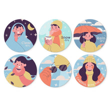 Cargar imagen en el visor de la galería, Mini Serie Pintar por Números - discos de Ø20cm (6 piezas) - Pequeños momentos Figured'Art
