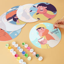 Cargar imagen en el visor de la galería, Mini Serie Pintar por Números - discos de Ø20cm (6 piezas) - Pequeños momentos