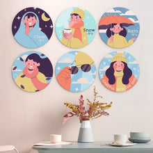Cargar imagen en el visor de la galería, Mini Serie Pintar por Números - discos de Ø20cm (6 piezas) - Pequeños momentos
