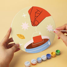 Cargar imagen en el visor de la galería, Mini Serie Pintar por Números - discos de Ø20cm (6 piezas) - Historias de café caliente