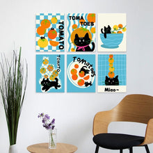Cargar imagen en el visor de la galería, Mini Serie Pintar por Números 15x20cm (6 piezas) - Cocina Cat-o-mato