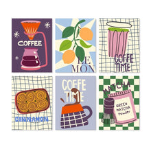 Cargar imagen en el visor de la galería, Mini Serie Pintar por Números 15x20cm (6 piezas) - Hora del café Figured'Art