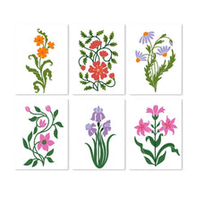 Cargar imagen en el visor de la galería, Mini Serie Pintar por Números 15x20cm (6 piezas) - Ilustraciones de flores silvestres Figured'Art